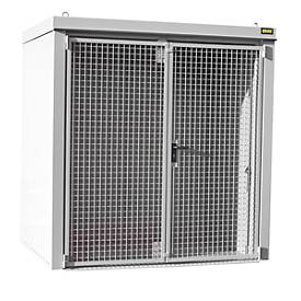 Gasflaschencontainer BAUER GFC-B M2, B 1570 x T 2125 x H 2265, für 35 Gasflaschen, feuerbeständig, abschließbar