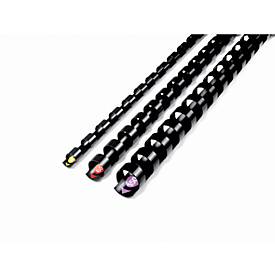 GBC® Binderücken, Plastik, Ø 22 mm, 100 Stück, schwarz