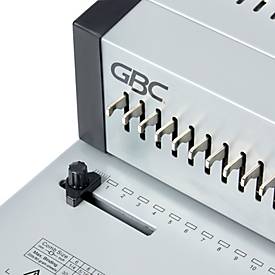 GBC CombBind CB25 Pro – A4 Bindegerät, 25 Blatt stanzen, 500 Blatt binden, Kunststoffkamm bis 51 mm, Metall, silber