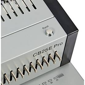GBC CombBind CB25E Pro – elektrisches Bindegerät, 25 Blatt stanzen, 500 Blatt binden, A4, Rücken 51 mm, silber