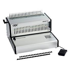 GBC CombBind CB30E Pro – Bindegerät, 500 Blatt, 30 Blatt Stanzleistung, A4, versenkbare Stanzstifte, silber