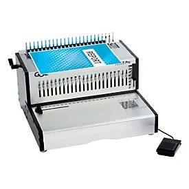 GBC CombBind CB30E Pro – Bindegerät, 500 Blatt, 30 Blatt Stanzleistung, A4, versenkbare Stanzstifte, silber