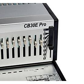 GBC CombBind CB30E Pro – Bindegerät, 500 Blatt, 30 Blatt Stanzleistung, A4, versenkbare Stanzstifte, silber