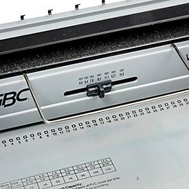 GBC WireBind W12 – manuelles Drahtbindegerät, 125 Blatt, 14,3 mm/34 Ringe, Ein‑Griff‑Bedienung, silber