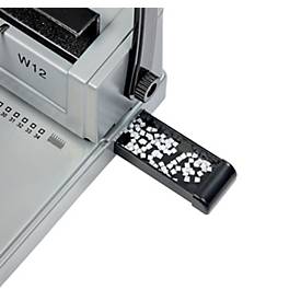 GBC WireBind W12 – manuelles Drahtbindegerät, 125 Blatt, 14,3 mm/34 Ringe, Ein‑Griff‑Bedienung, silber