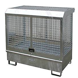 Gefahrstoff-Depot Typ GD-C BAUER, Stahl, L 1430 x B 820 x H 1390 mm, Zylinderschloss, Auffangvolumen 220 I, feuerverzinkt