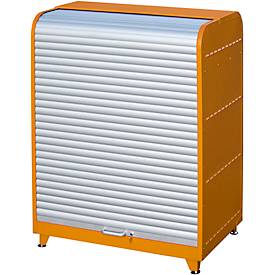 Gefahrstoff-Rollladenschrank, Typ RSG-3, L 870 x L 1294 x H 1610 mm, orange RAL 2000