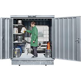 Gefahrstoffcontainer SAFE Tank 400 KTC, verzinkt, B 2100 x T 2170 x H 2400 mm, bis 1 x 1000 l IBC