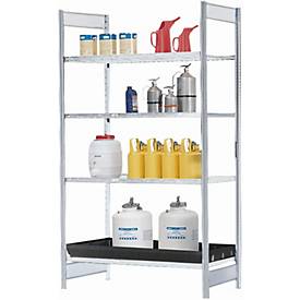 Gefahrstoffregal asecos RSG-V 1364, B 1360 x T 637 x H 2000, mit 36 l PE-Auffangwanne