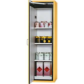 Gefahrstoffschrank Typ 90, B 596 x T 616 x H 1968 mm, sicherheitsgelb RAL 1004