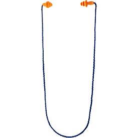 Gehörschutzstöpsel 3M 1271, wiederverwendbar, SNR-Wert 26 dB, mit Kordel, TPE, orange, 1 Paar, in Kissenverpackung