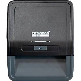 Geldscheinprüfer ratiotec® Smart Protect, EZB-Standard, IR/MG/MT/SD, 3 Währungen, LED-Balkenanzeige & Warnsignal, USB/microSD, Netzkabel, schwarz