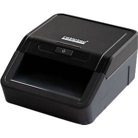Geldscheinprüfer ratiotec® Smart Protect, EZB-Standard, IR/MG/MT/SD, 3 Währungen, LED-Balkenanzeige & Warnsignal, USB/microSD, Netzkabel, schwarz