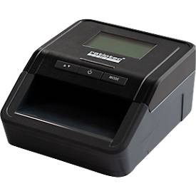 Geldscheinprüfer ratiotec® Smart Protect Plus, EZB-Standard, IR/MG/MT/SD, 3 Währungen, LC-Display & Warnsignal, Zählfunktion, USB/microSD, schwarz