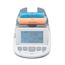 Geldwaage ratiotec® RS 1000, für Münzen & Banknoten, EUR/GBP/CHF, Additions- & Druckfunktion, USB, L 190 x B 129 x H 108 mm, grau