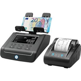 Geldwaage Safescan 6165 G3, für Münzen & Banknoten, 13 vorinstallierte Währungen, Additions- & Druckfunktion