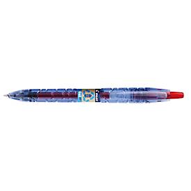 Gelschreiber PILOT Bottle 2 Pen BeGreen, rot, Strichbreite 0,4 mm, nachfüllbar, Druckmechanik,  89 % Recyclingmaterial