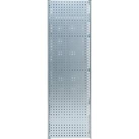 Geperforeerd paneel voor ORDO Industry basisrekken/extra rekken, multifunctioneel, vierkante perforaties 10-38 mm, magnetisch, B 500 x D 1,5 x H 2000 mm, gegalvaniseerd staal