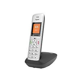 Gigaset E390 - Schnurlostelefon mit Rufnummernanzeige - ECO DECTGAP - Silver Black
