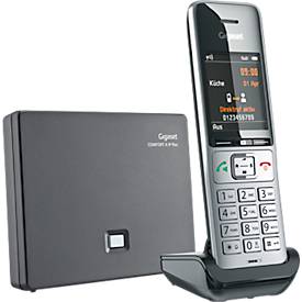 Gigaset Schnurlostelefon Comfort 500A IP flex, 2,2″ Farbdisplay, Freisprechfunktion, hörgerätekompatibel, silber/schwarz