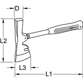 Gipserbeil mit Fiberglasstiel, 600g