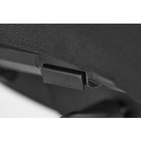 Giroflex Bürostuhl 353, mit Armlehnen, Auto-Synchronmechanik, Muldensitz, 3D-Netz-Rückenlehne, schwarz/schwarz