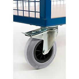 Gitter-Regalwagen, 1150 x 720 x 1800 mm, 1 Längswand offen