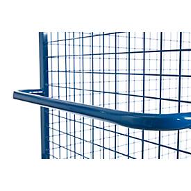 Gitter-Regalwagen, 1150 x 750 x 1800 mm, mit einhängbarer Vorderwand