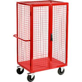 Gitter-Regalwagen mit Türen, 980 x 700 mm