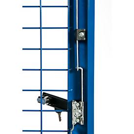 Gitter-Schrankwagen, 1150 x 750 x 1800 mm, mit abschließbarer Doppelflügeltür