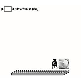 Gitterrost für asecos Druckgasflaschenschränke, Stahl, B 1033 x T 280 x H 30 mm, bis 180 kg