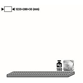 Gitterrost für asecos Druckgasflaschenschränke, Stahl, B 1233 x T 280 x H 30 mm, bis 180 kg