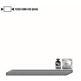 Gitterrost für asecos Druckgasflaschenschränke, Stahl, B 1233 x T 280 x H 30 mm, bis 180 kg
