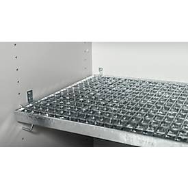 Gitterrost für asecos Sicherheitsschränke der Q30, Q90 und S90 Serie, Stahl, B 1036 x T 450 x H 30 mm, bis 180 kg