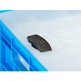 Gläserkiste Sunware Square, inkl. Deckel und Einsatz, blau, 52 l, für 30 Gläser