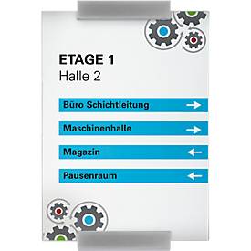 Glas-Design-Türschild, DIN A4, B 210 x H 297 mm