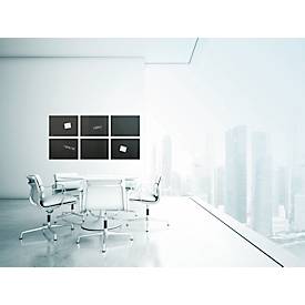 Glasboard Legamaster Colour 7-104663, magnethaftend, B 1000 x H 1500 mm, schwarz