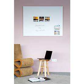 Glasboard Legamaster, mit 2 Magneten & 1 Glasboard Marker, B 1200 x T 4,4 x H 900 mm, gehärtetes Sicherheitsglas, matt, warm grey