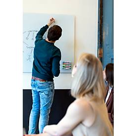 Glasboard Legamaster, mit 2 Magneten & 1 Glasboard Marker, B 2000 x T 4,4 x H 1000 mm, gehärtetes Sicherheitsglas, matt, chilly lake