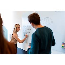 Glasboard Legamaster, mit 2 Magneten & 1 Glasboard Marker, B 2000 x T 4,4 x H 1000 mm, gehärtetes Sicherheitsglas, matt, chilly lake