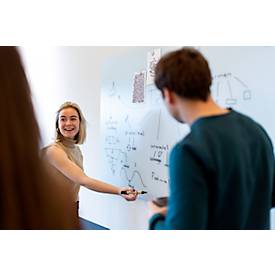 Glasboard Legamaster, mit 2 Magneten & 1 Glasboard Marker, B 2000 x T 4,4 x H 1000 mm, gehärtetes Sicherheitsglas, matt, chilly lake