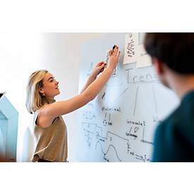 Glasboard Legamaster, mit 2 Magneten & 1 Glasboard Marker, B 2000 x T 4,4 x H 1000 mm, gehärtetes Sicherheitsglas, matt, chilly lake