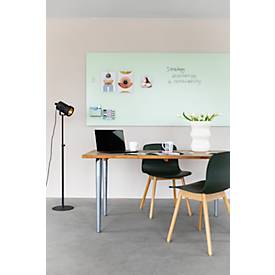 Glasboard Legamaster, mit 2 Magneten & 1 Glasboard Marker, B 2000 x T 4,4 x H 1000 mm, gehärtetes Sicherheitsglas, matt, sage green