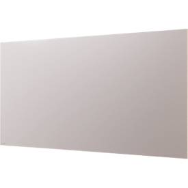 Glasboard Legamaster, mit 2 Magneten & 1 Glasboard Marker, B 2000 x T 4,4 x H 1000 mm, gehärtetes Sicherheitsglas, matt, warm grey