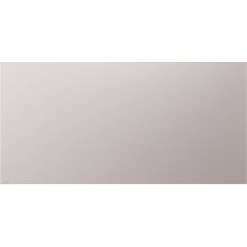 Glasboard Legamaster, mit 2 Magneten & 1 Glasboard Marker, B 2000 x T 4,4 x H 1000 mm, gehärtetes Sicherheitsglas, matt, warm grey