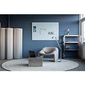 Glasboard Legamaster RC, mit 2 Magneten & 1 Glasboard Marker, B 1200 x T 4,4 x H 900 mm, gehärtetes Sicherheitsglas, matt, chilly lake