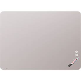 Glasboard Legamaster RC, mit 2 Magneten & 1 Glasboard Marker, B 1200 x T 4,4 x H 900 mm, gehärtetes Sicherheitsglas, matt, warm grey
