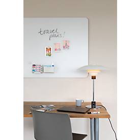 Glasboard Legamaster RC, mit 2 Magneten & 1 Glasboard Marker, B 1200 x T 4,4 x H 900 mm, gehärtetes Sicherheitsglas, matt, warm grey