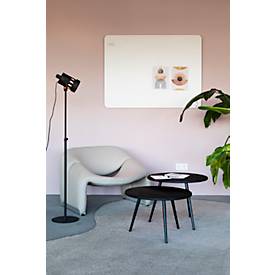 Glasboard Legamaster RC, mit 2 Magneten & 1 Glasboard Marker, B 1200 x T 4,4 x H 900 mm, gehärtetes Sicherheitsglas, matt, warm grey