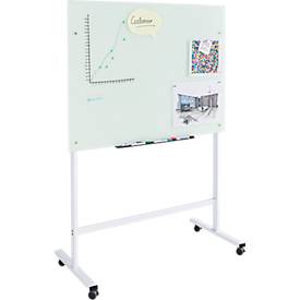 Glasboard SH GB 9012, 900 mm x 1200 mm, magnethaftend, Sicherheitsglas 3 mm, beschriftbar, weiß